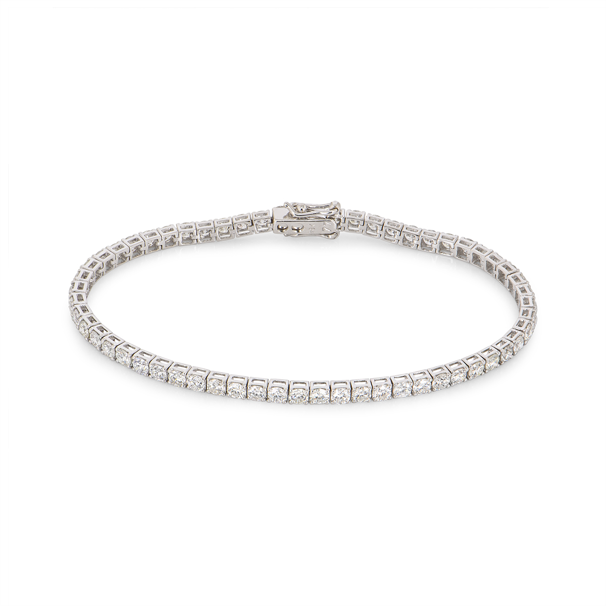 White Gold Diamond Tennis Bracelet 5.08ct | Rich Diamonds